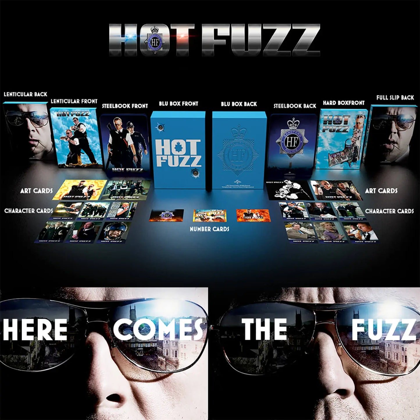 Hot Fuzz Blu-ray Steelbook Lenticulaire EverythingBlu édition Limitée 870 Zone B VF