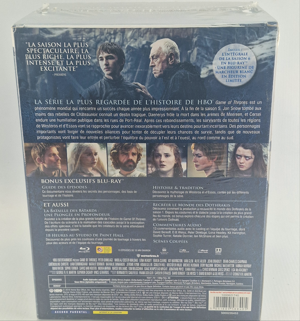 Game of Thrones : Season 6 Blu-ray Collector Limitée Figurine "White Walker" B