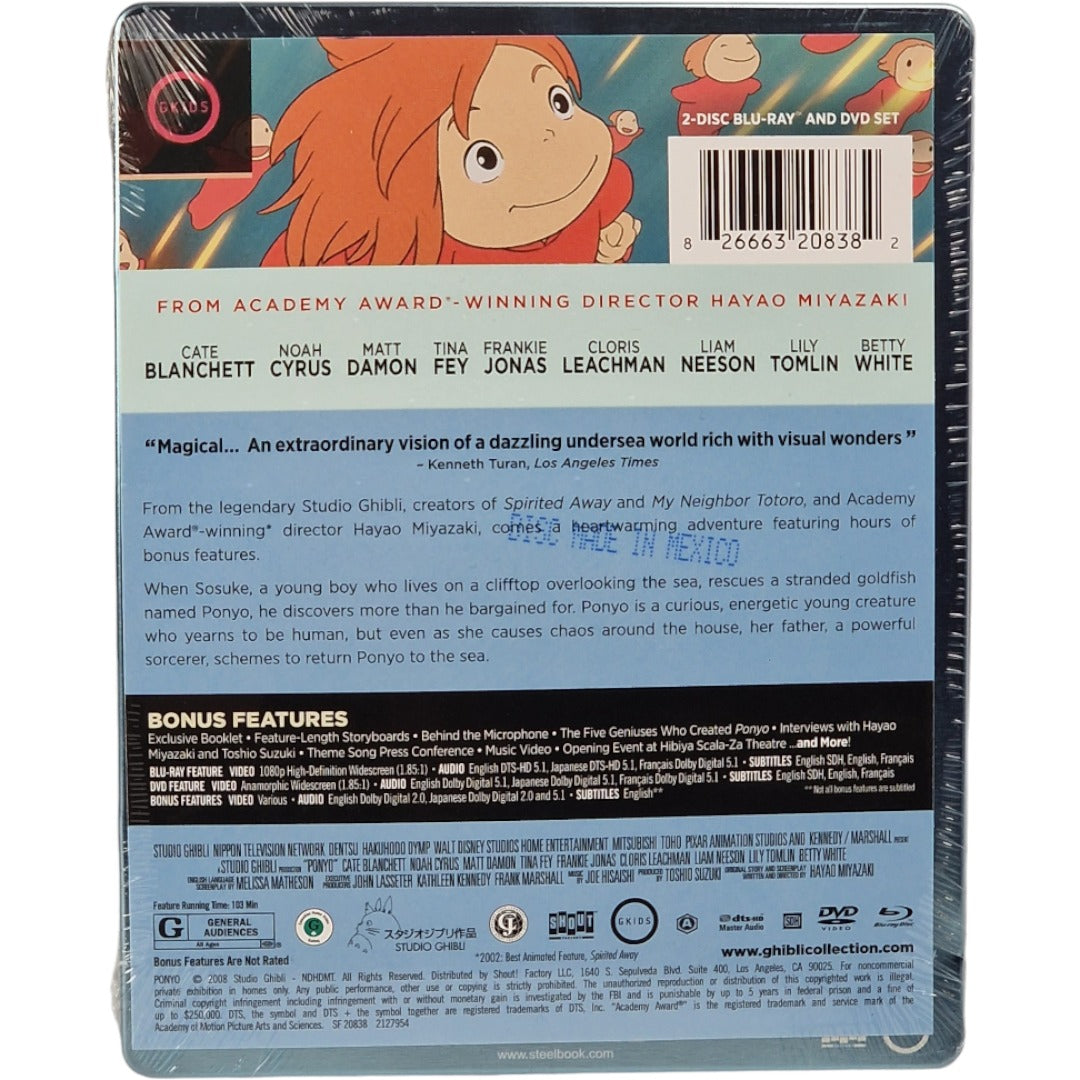 Ponyo 2008 Blu-ray + DVD SteelBook 崖の上のポニョ Gake no ue no Ponyo  2020 Zone A