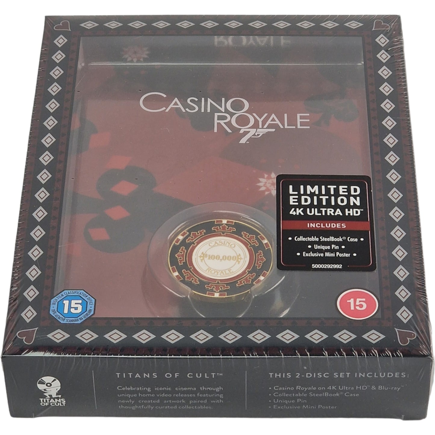 Casino Royale 4K Ultra HD Blu-ray +Blu-ray SteelBook Titans of Cult Zavvi Zone B