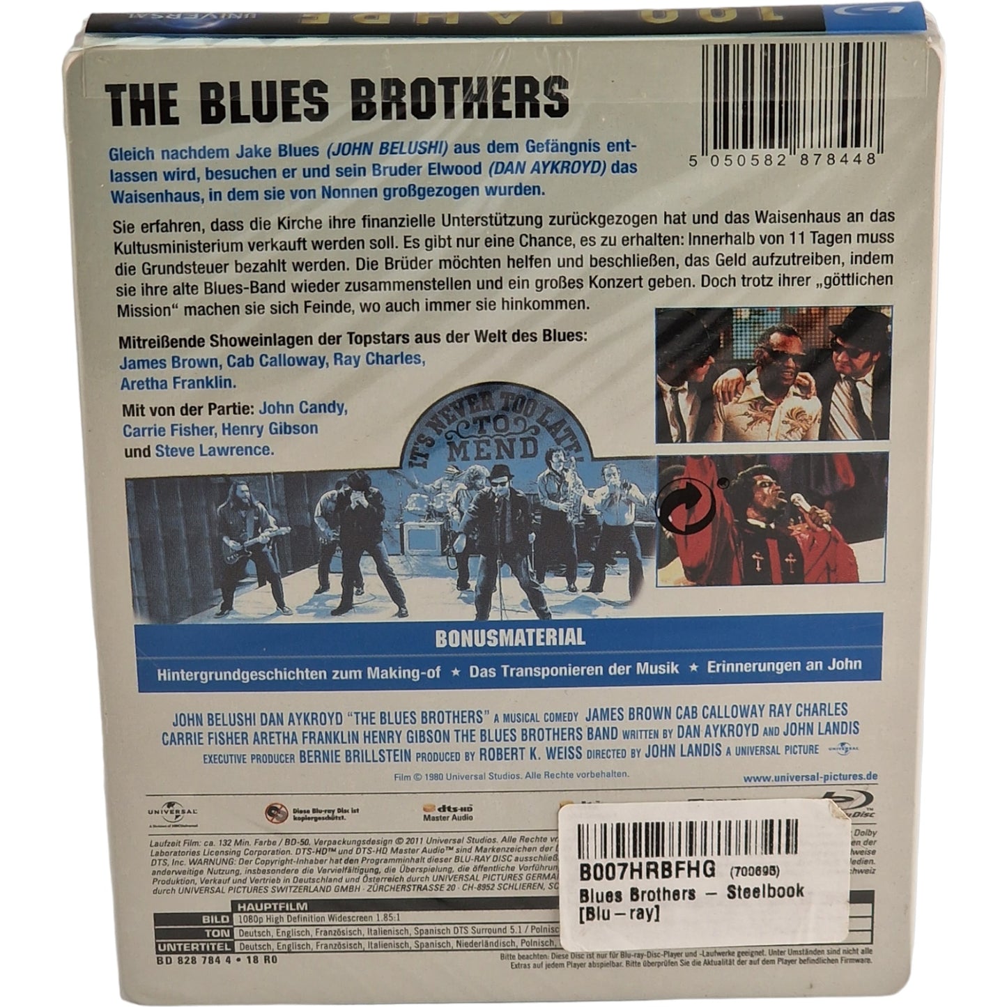 The Blues Brothers  Blu-ray Steelbook  Dan Aykroyd, John Belushi 2012 Zone Libre