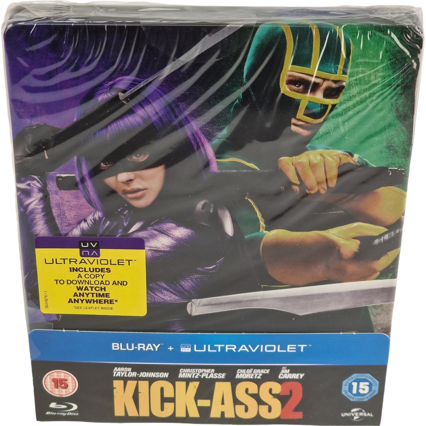 Kick-Ass 2 Blu-ray SteelBook Édition Limitée Taylor-Johnson 2013 Region Libre