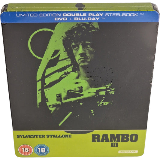 Rambo III SteelBook Blu-ray +DVD Zavvi édition Limitée 2013 Zone Libre[-18]