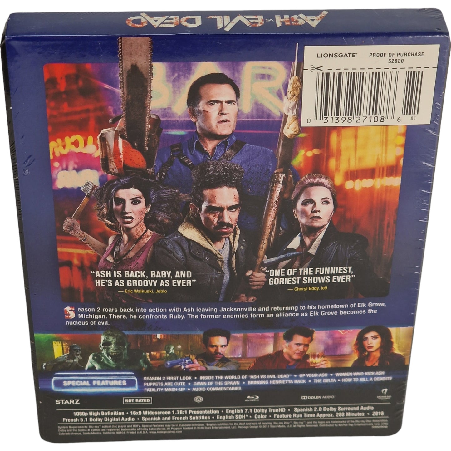 Ash vs Evil Dead: Deuxième saison Blu-ray  Steelbook  limitée 2017  Region Libre