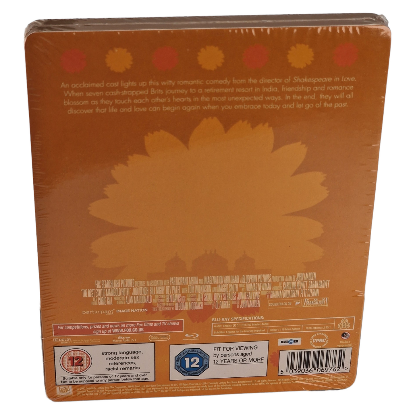 The Best Exotic Marigold Hotel Blu-Ray Steelbook MetalPak 2014 Region Libre