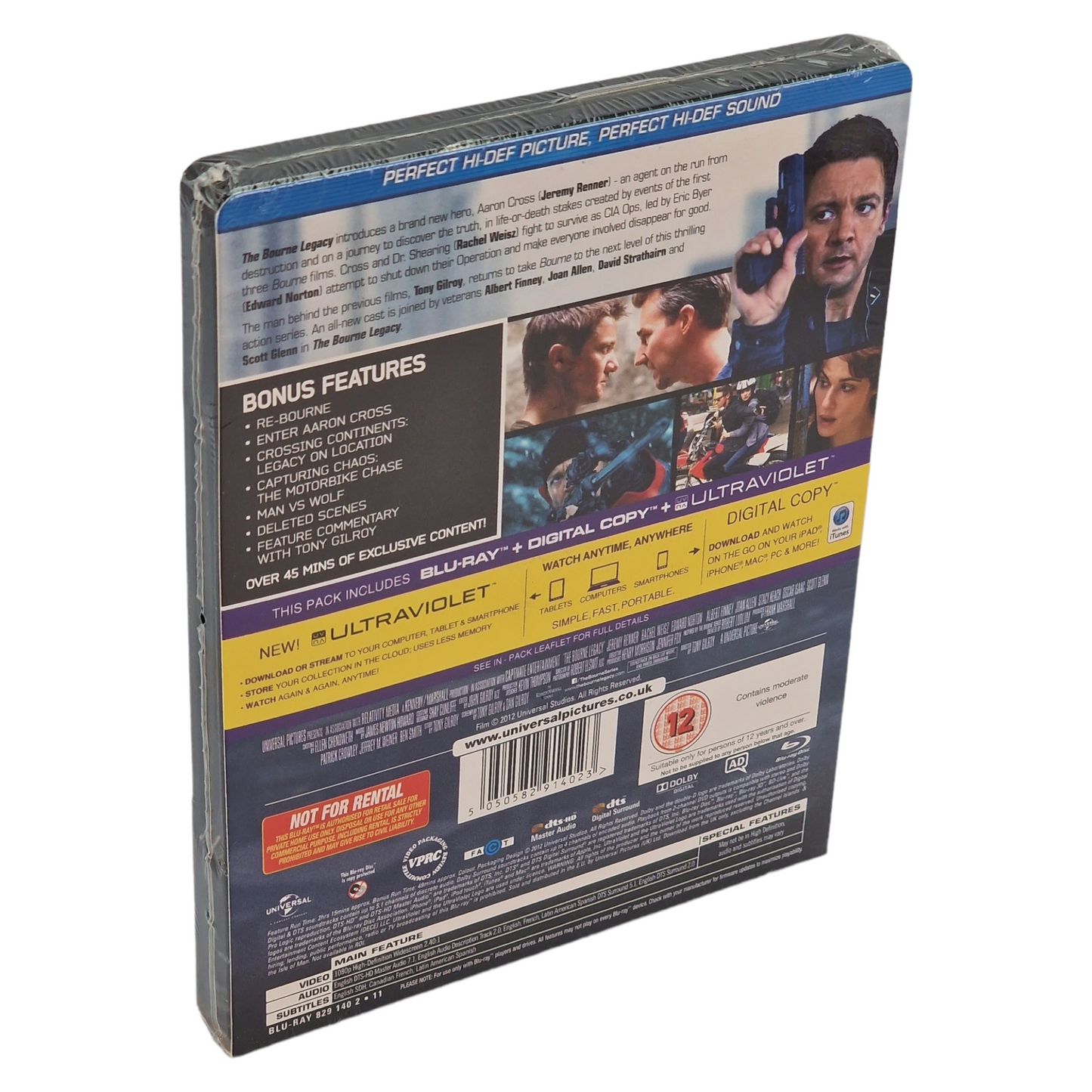 Bourne - The Bourne Legacy Blu-Ray  Steelbook Édition Limitée 2012 Zone Libre