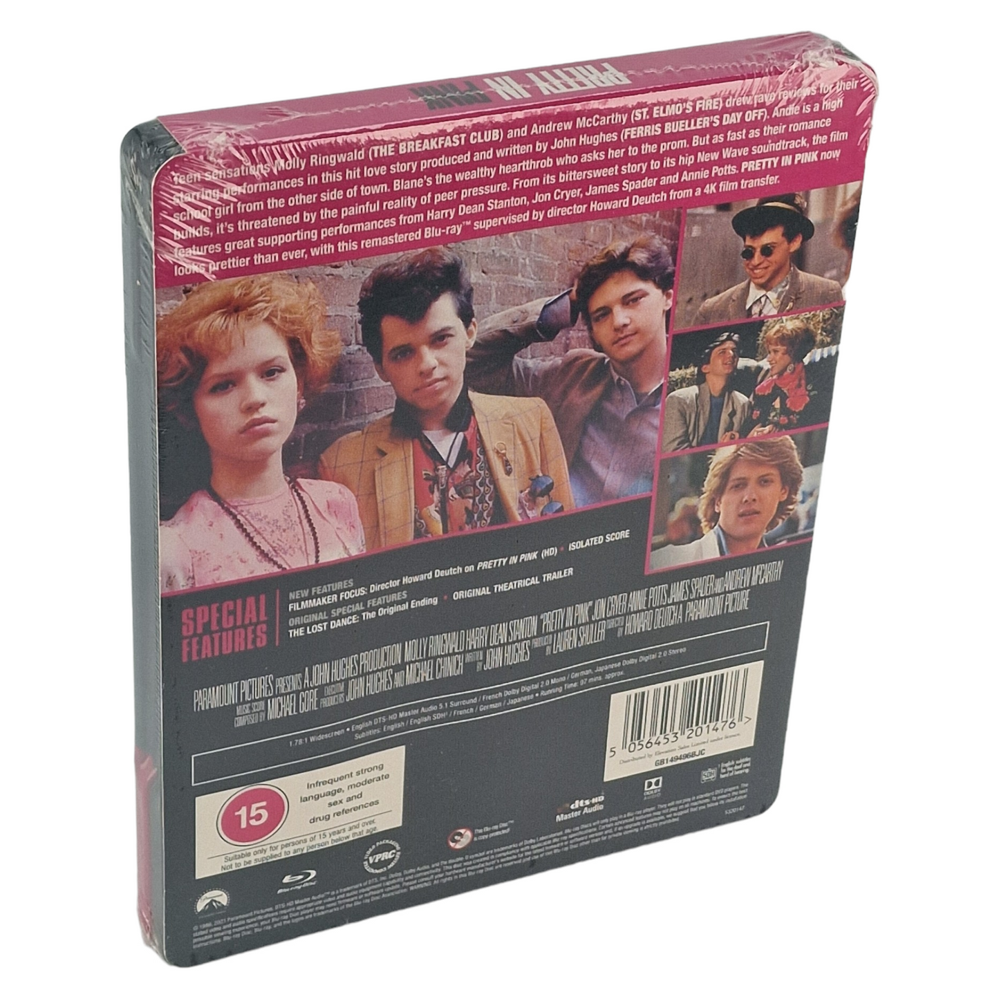 Pretty in Pink 1986 Blu-ray Steelbook  Molly Ringwald Zone 2021 Région libre