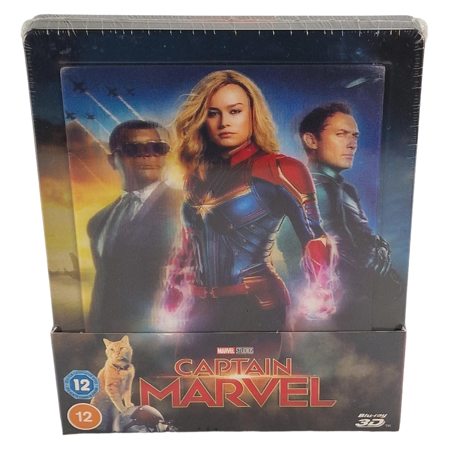 Captain Marvel Blu-ray 3D + Blu-ray SteelBook Lenticulaire Zavvi 2020 Zone Libre