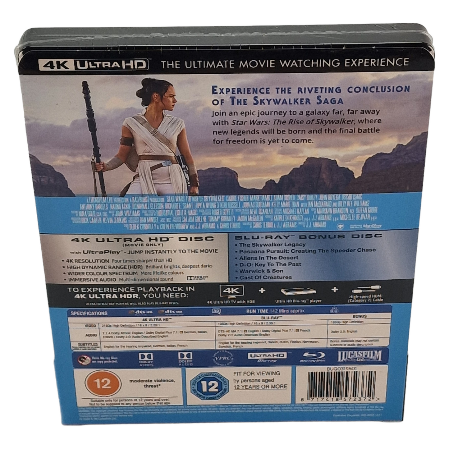 Star Wars:Episode IX-The Rise of Skywalker 4K HD +Blu-ray SteelBook Zavvi Zone B