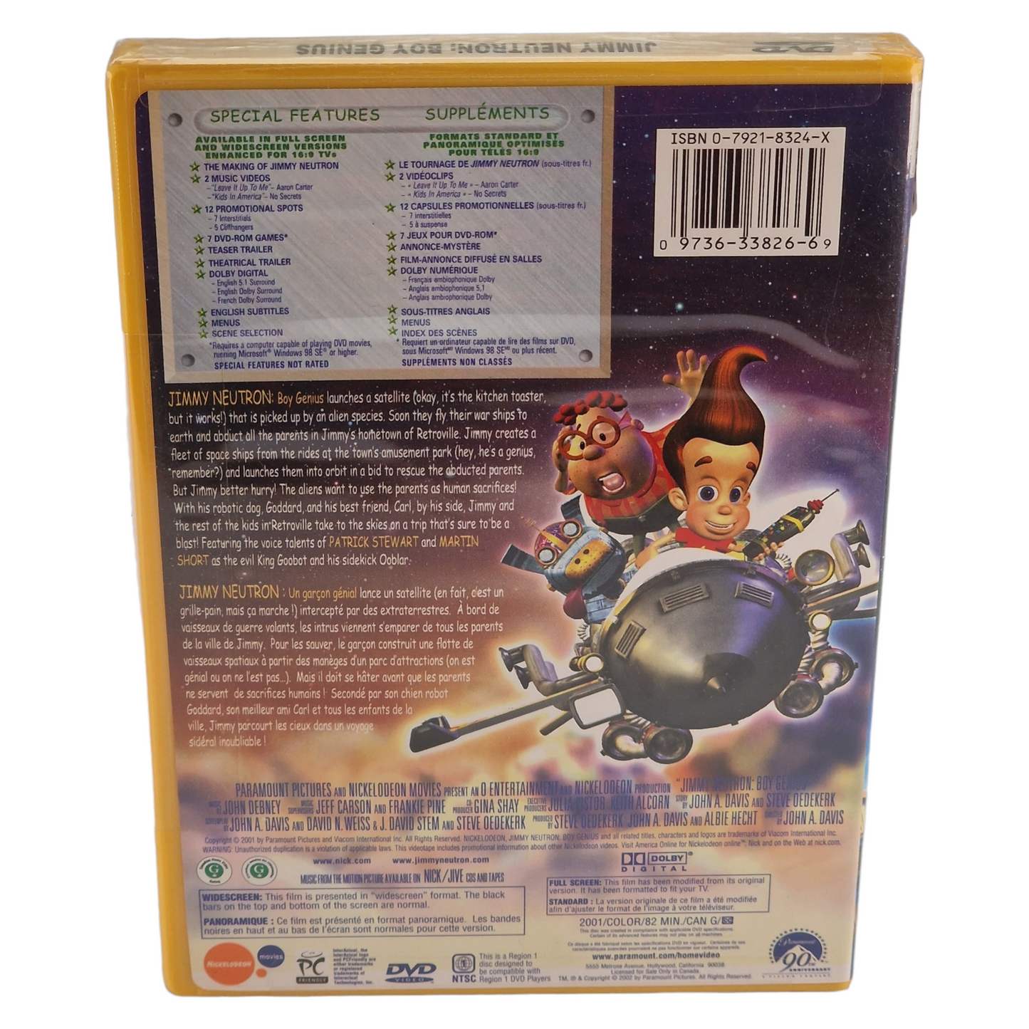 Jimmy Neutron : Boy Genius DVD  Paramount Collection  2002___Région 1 __  VF