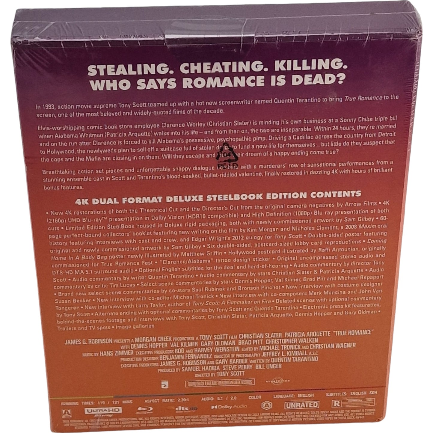 True Romance 4K Blu-ray Steelbook édition limitée de luxe Zavvi  Zone Libre