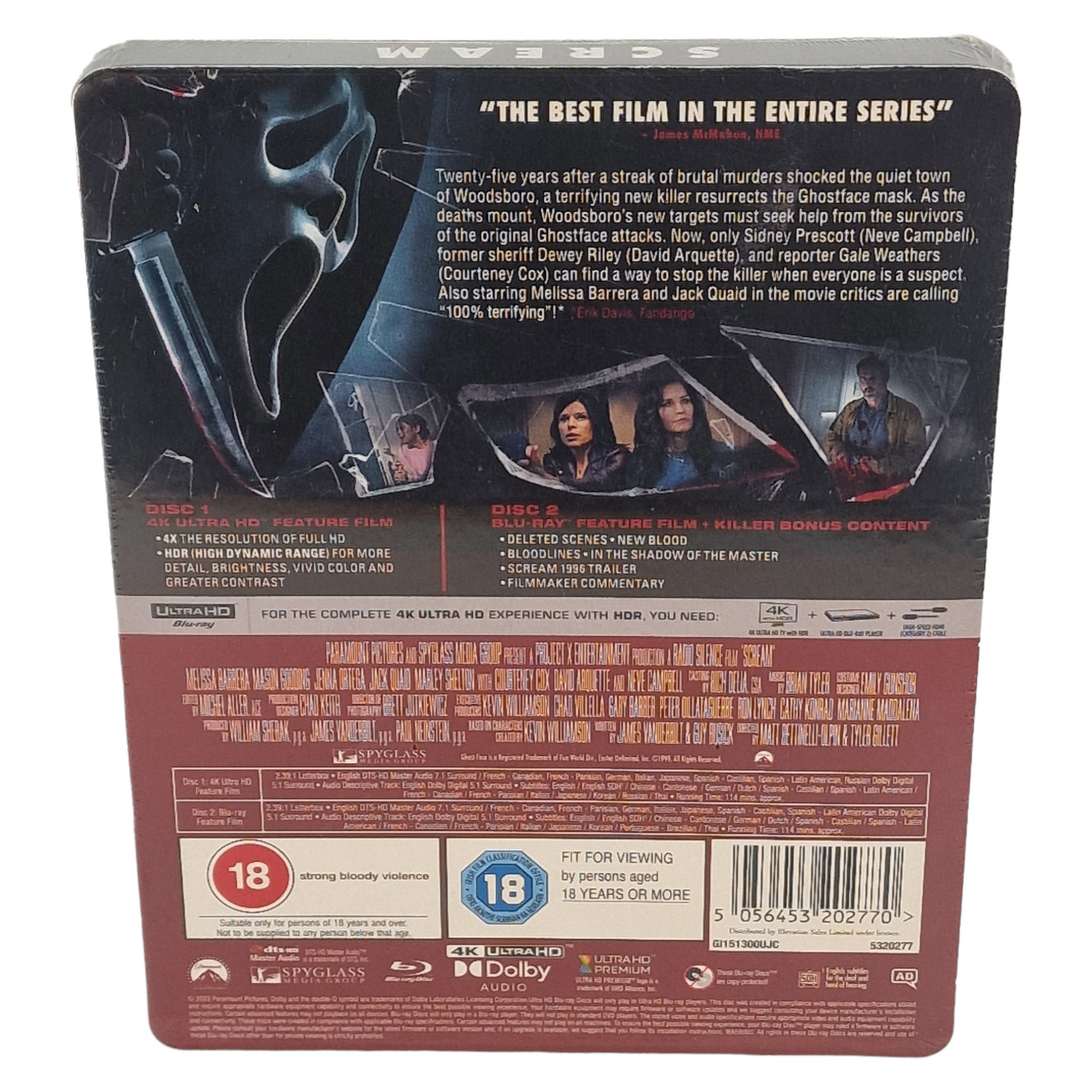 Scream  4K Ultra HD + Blu-ray  Zavvi  Édition  Limitée 2022  Region B [-18]