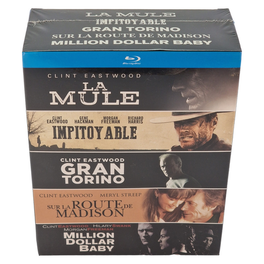 Clint Eastwood acteur - Coffret : La Mule + Gran Torino + Million Dollar Baby + Impitoyable + Blu-ray