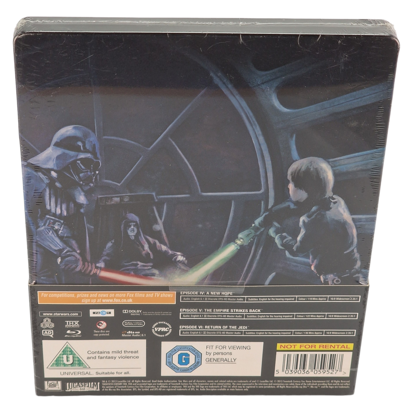 Star Wars :la trilogie SteelBook Blu-ray Edition Limitée Zavvi 2013 Zone Libre