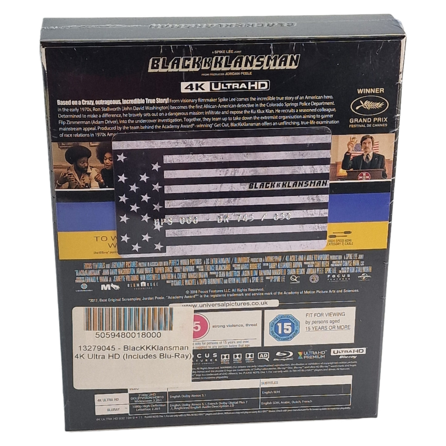 BlacKkKlansman 4K Blu-ray Steelbook EverythingBlu édition Limitée 850  Zone Free