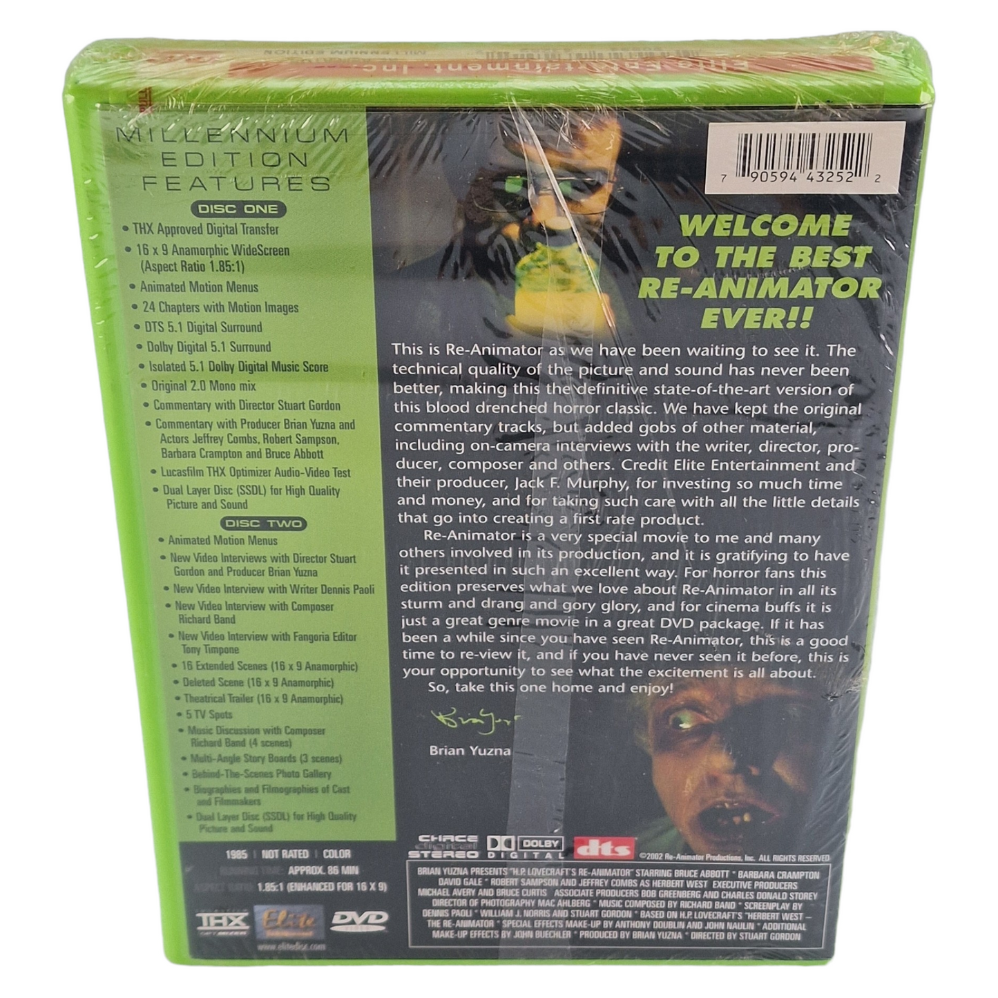 Re-Animator DVD 2002 US L'édition du millénaire Import Région 1  VO