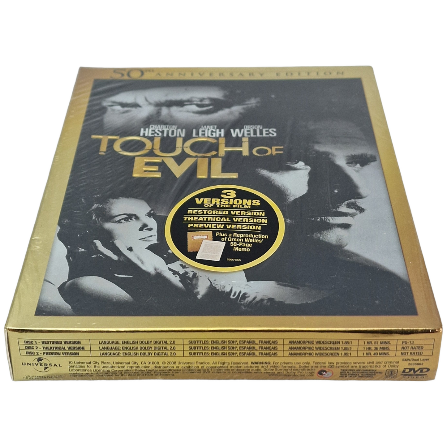 Touch of Evil DVD US Import  Édition du 50e Region A  VO/STFR