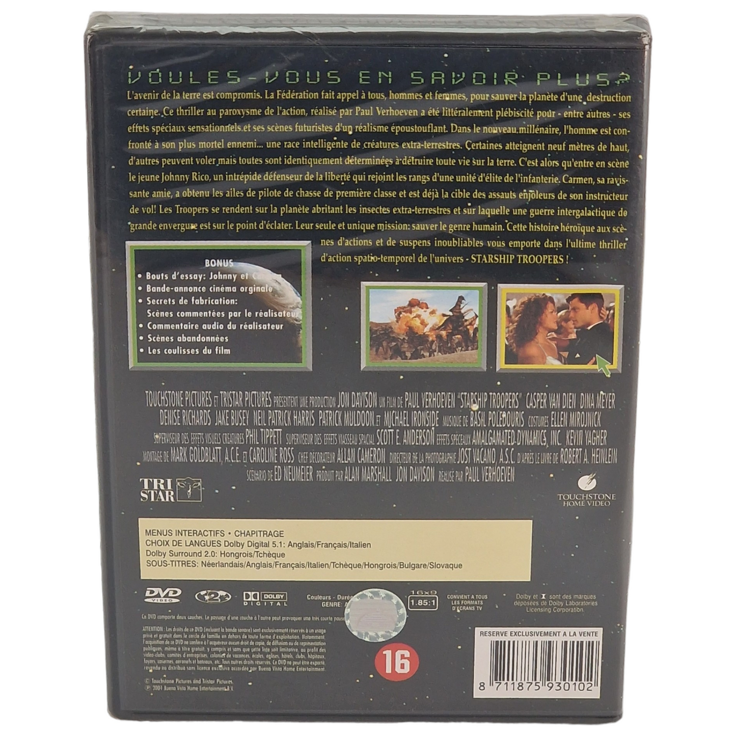 Starship troopers DVD france édition spéciale VF Region 2    2002