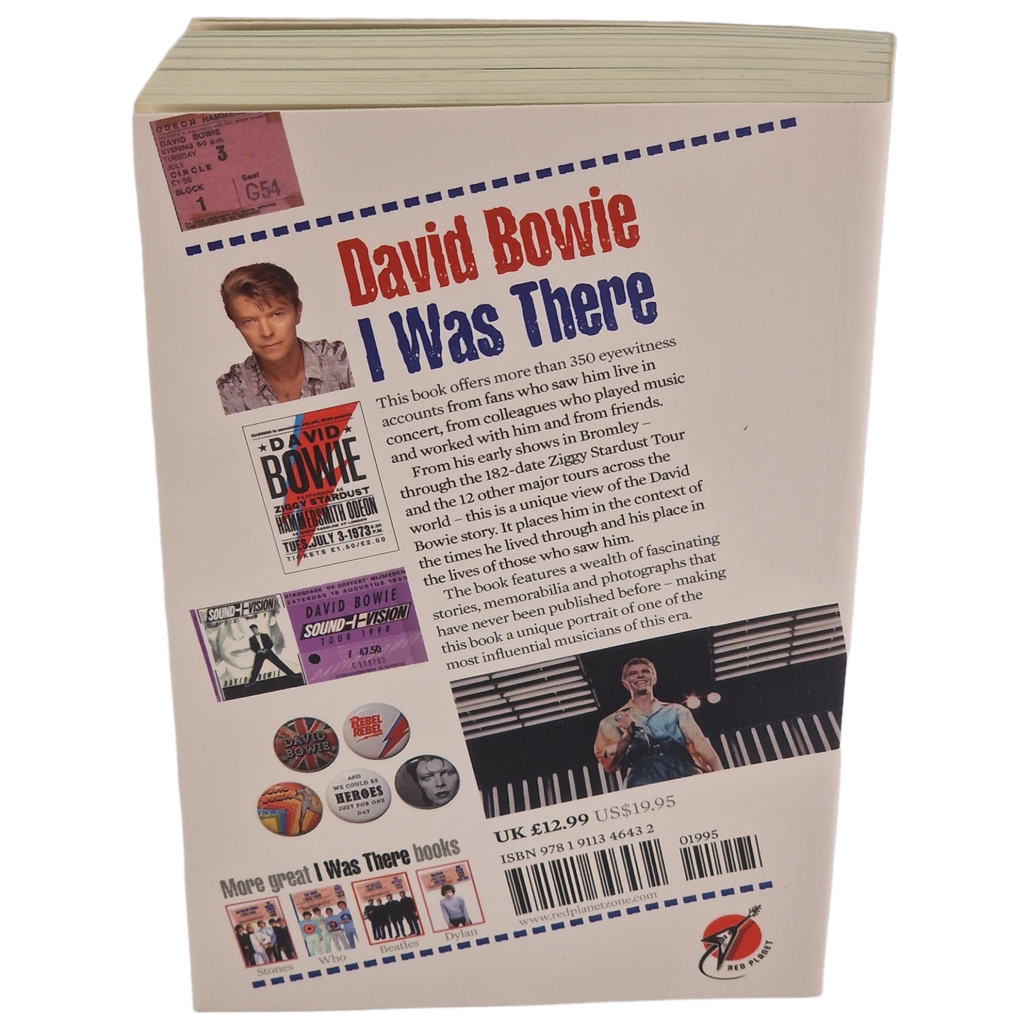 Livre David Bowie I Was There - Neil Cossar "Anglais"