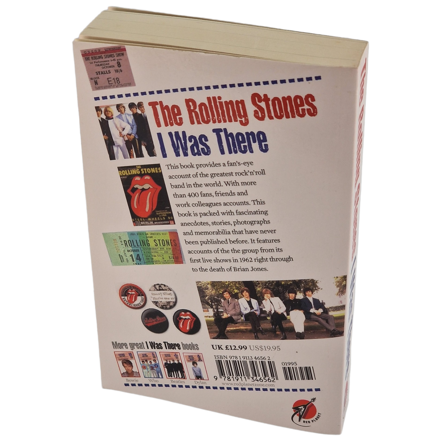 Livre Rolling Stones I Was There - Richard Houghton "Anglais"