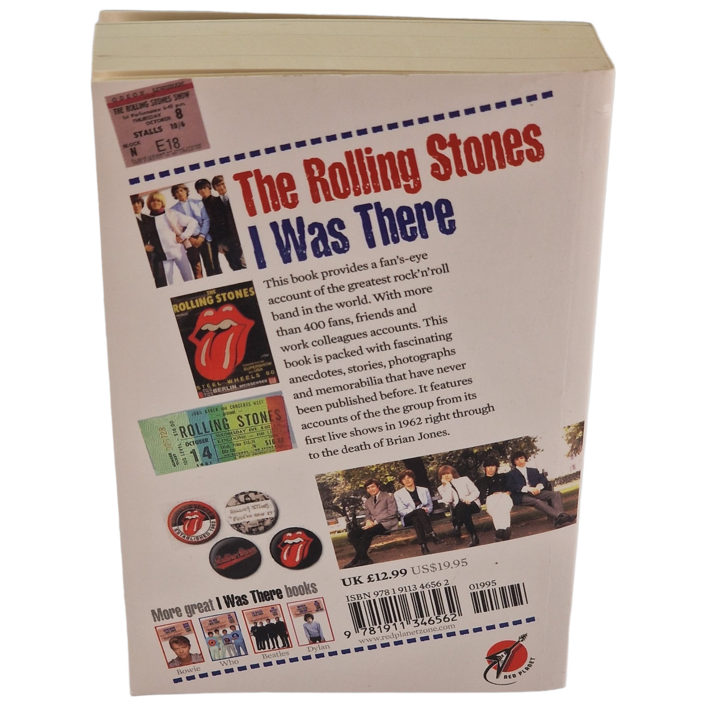 Livre Rolling Stones I Was There - Richard Houghton "Anglais"