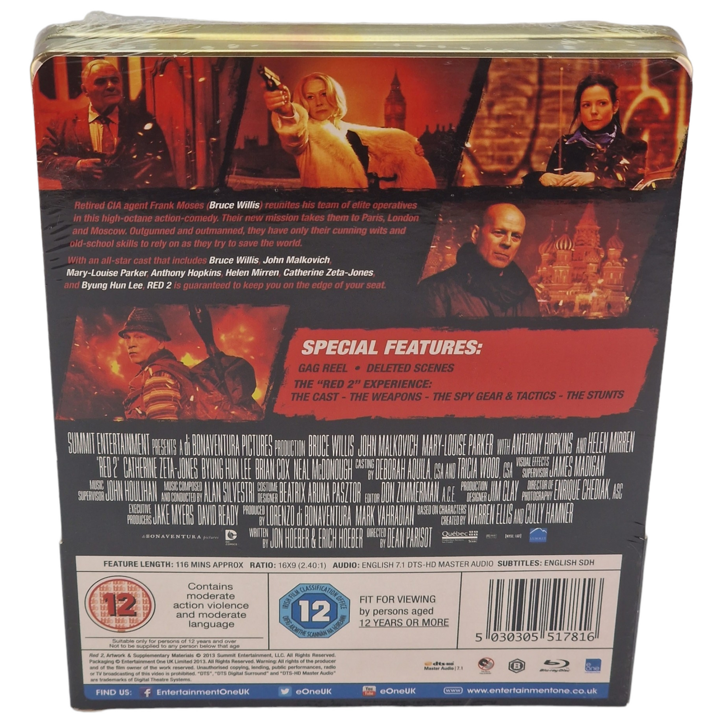 RED 2 Blu-ray Steelbook UK Édition Zone B