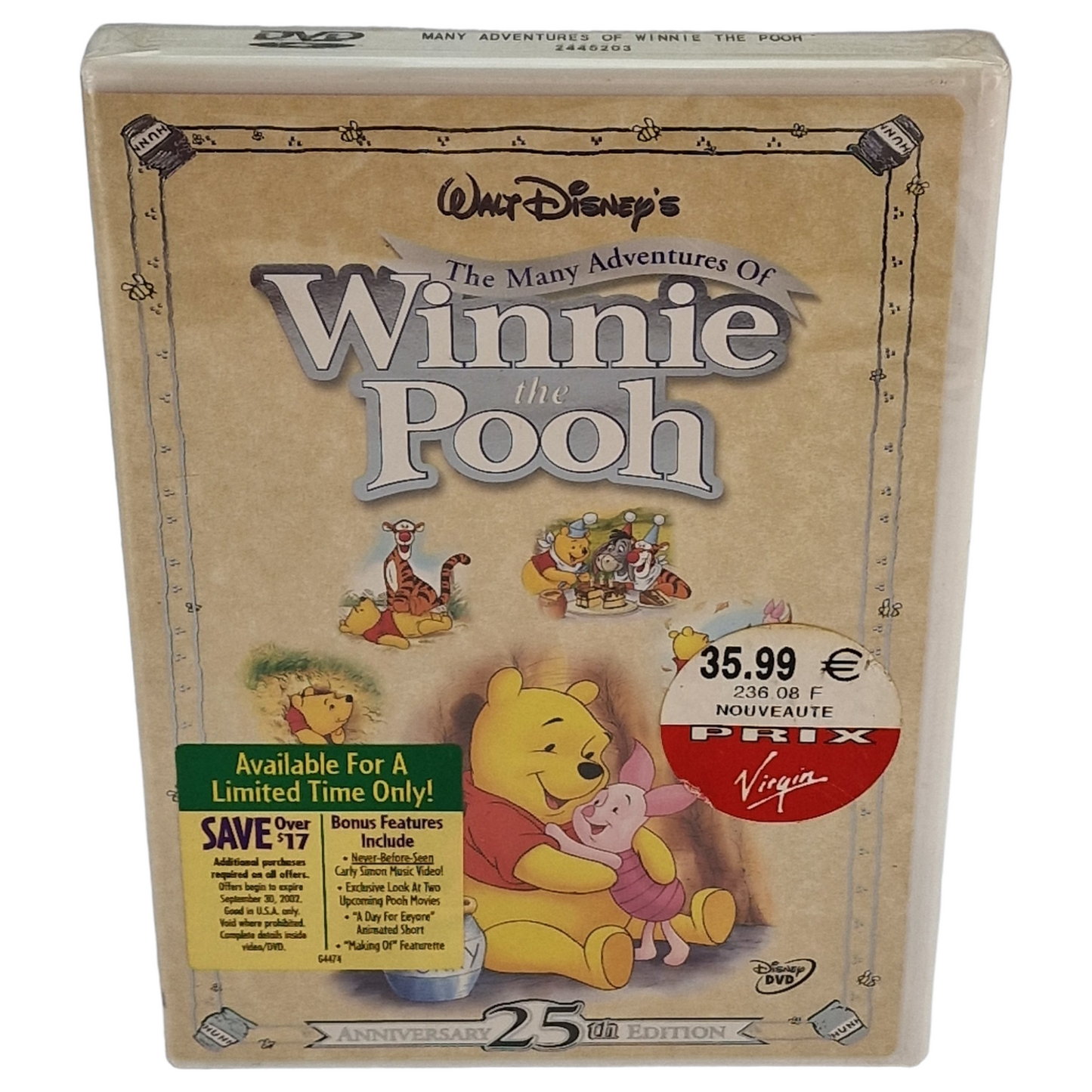 Les Aventures de Winnie l'ourson DVD Édition limitée VF Import US Région 1 -  2002 Neuf