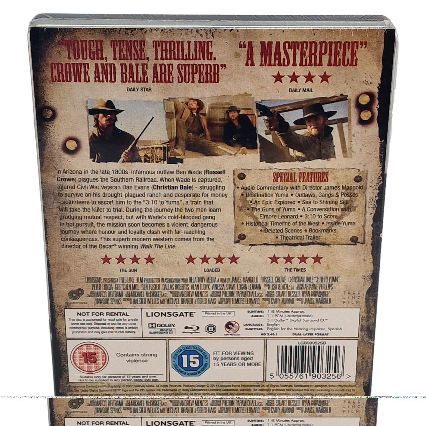 3:10 to Yuma Blu-ray SteelBook Zavvi Édition limitée à 2000 copies Region B