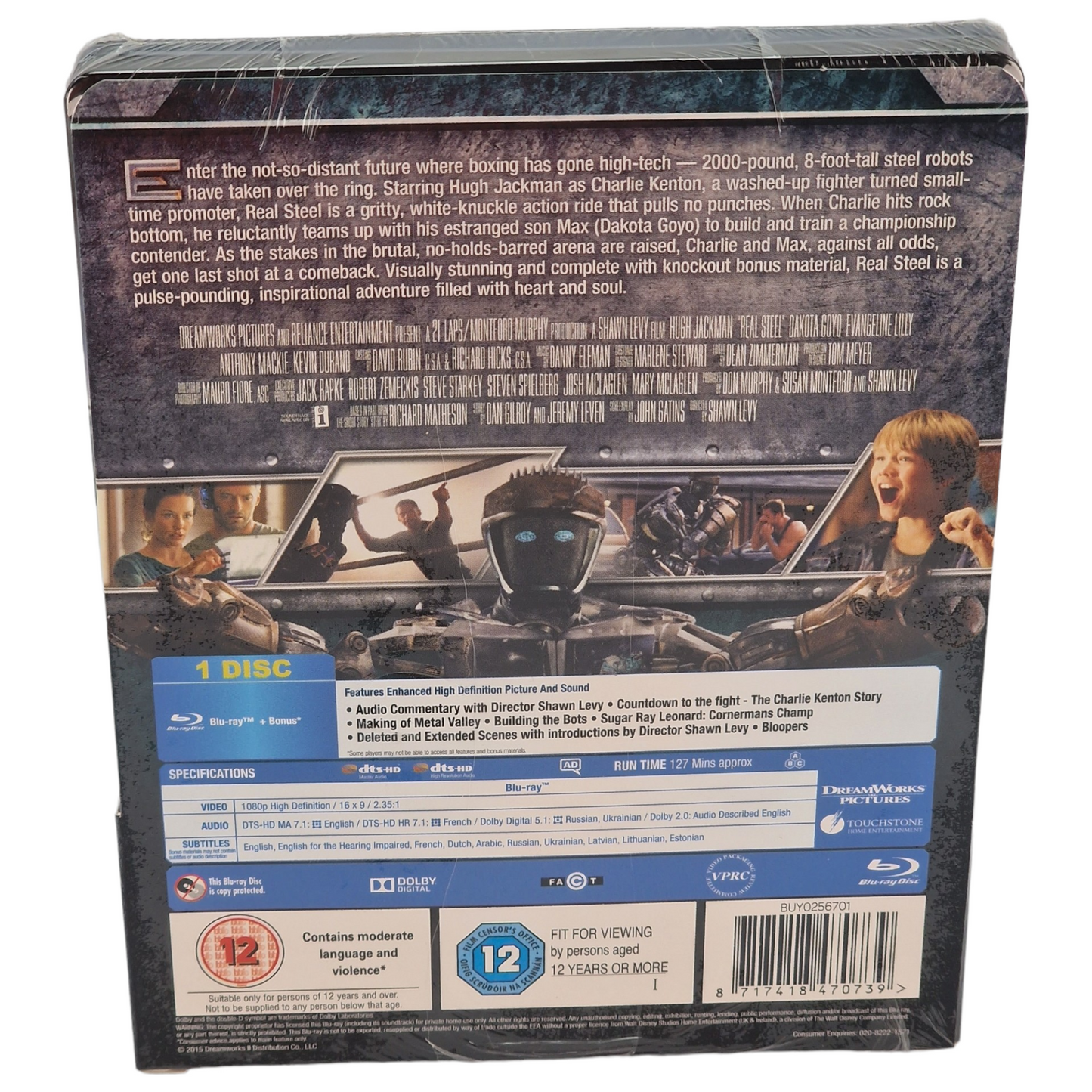 Real Steel Blu-ray SteelBook Zavvi 2015 Édition limitée Region B  VF