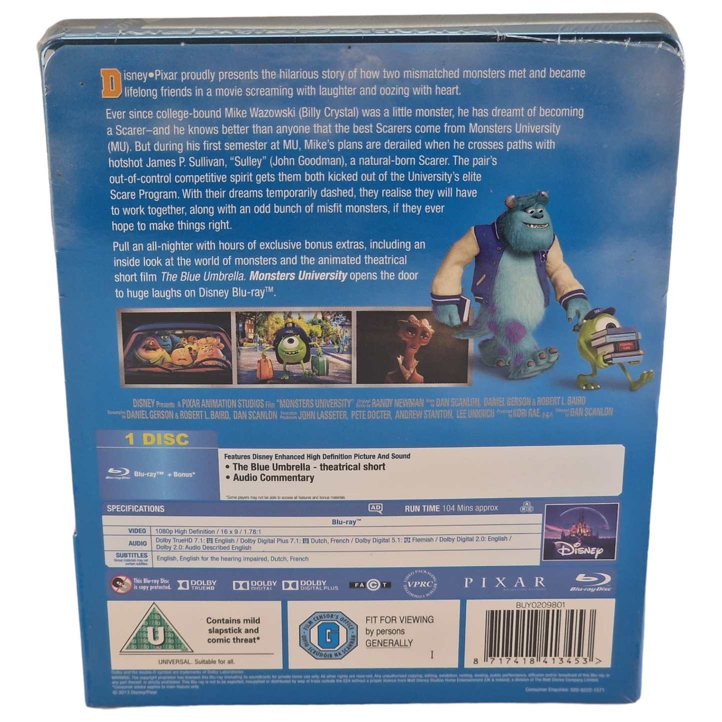 Monsters University Blu-ray Steelbook Zavvi Limité à 2000 copies 2013 free __Fr