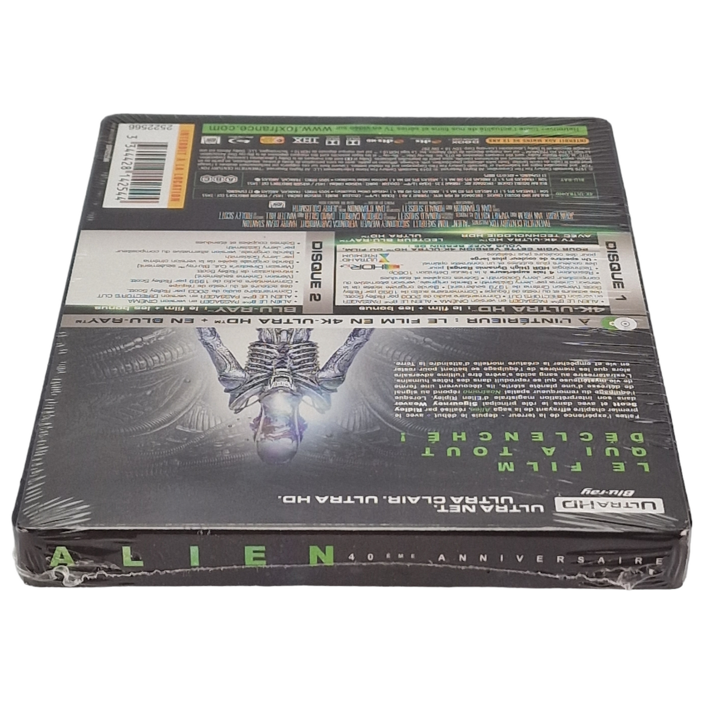 Alien 4K Blu-ray Steelbook Edition limitée Édition du 40e anniversaire Version cinéma Director's Cut VF