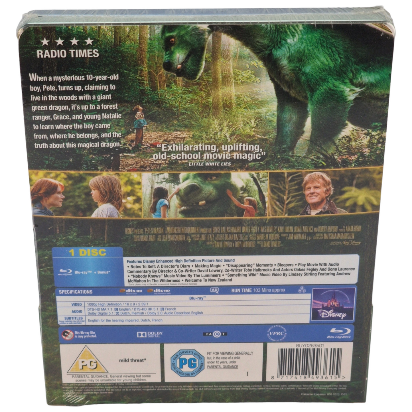 Pete's Dragon Blu-ray SteelBook Zavvi éxclusif 2016 Region Libre VF