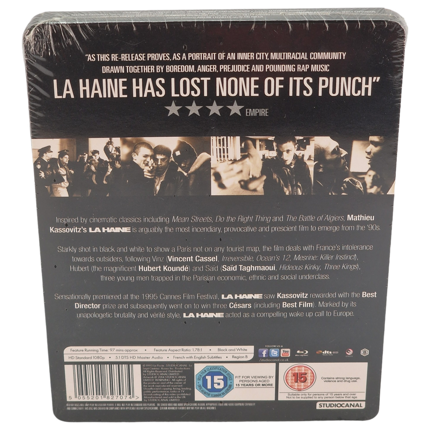 La Haine Blu-ray SteelBook Zavvi Exclusive Édition limitée à 2000 copies 2014