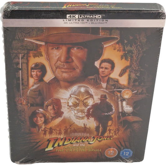 Indiana Jones and the Kingdom of the Crystal Skull Blu-ray 4K SteelBook Zavvi éxclusif 2022 Region Free