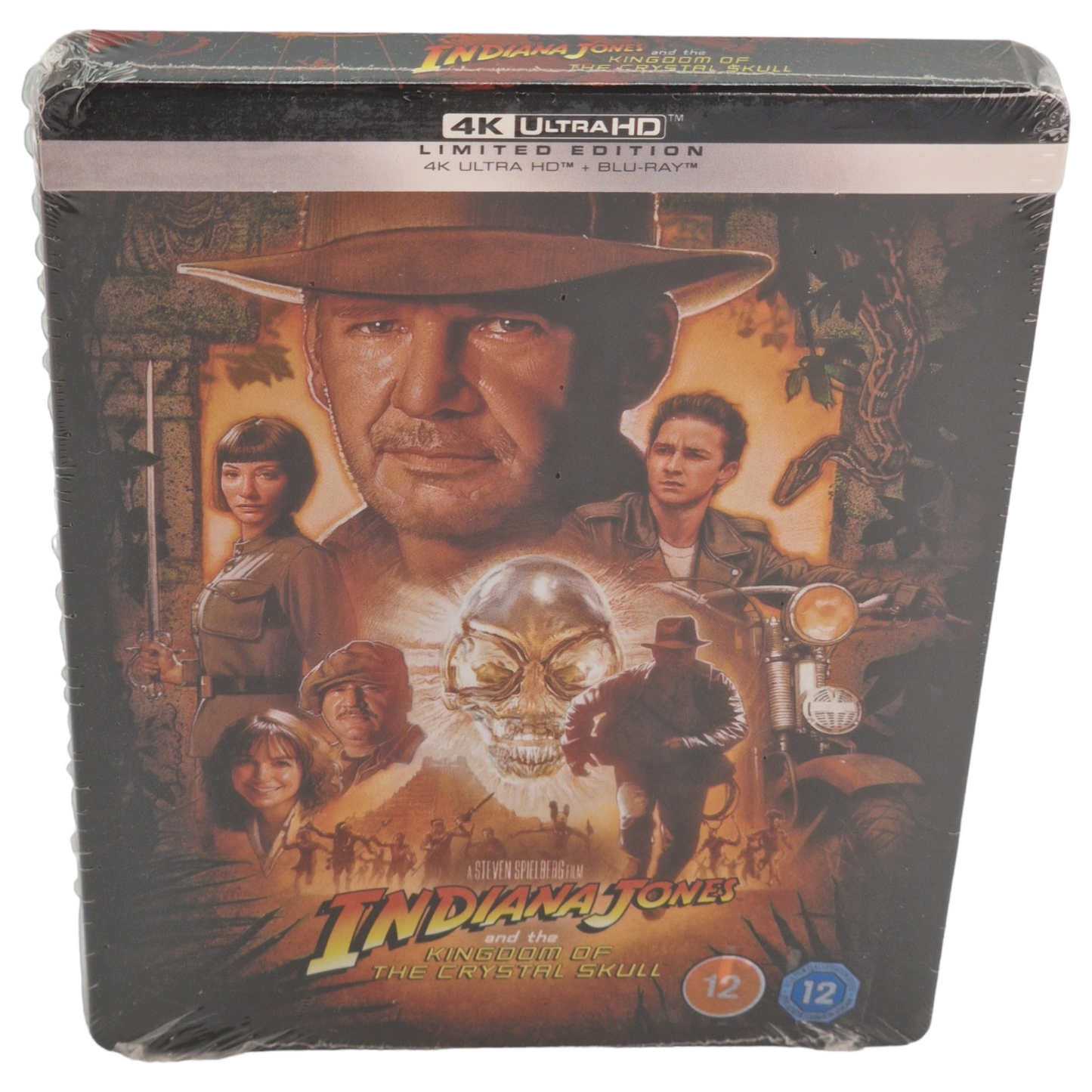 Indiana Jones and the Kingdom of the Crystal Skull Blu-ray 4K SteelBook Zavvi éxclusif 2022 Region Free