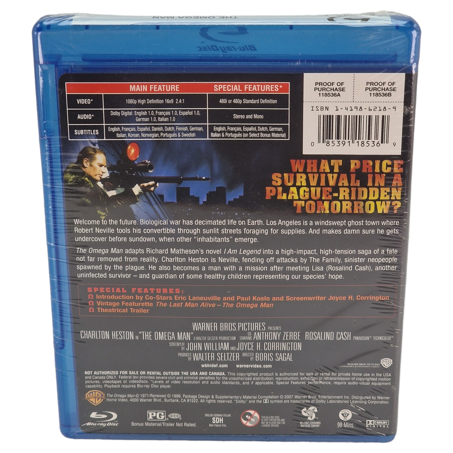 Le Survivant Blu-ray 2011  Import  Region A   Fr