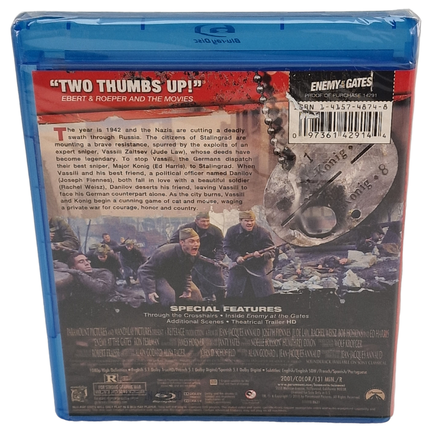 Stalingrad (Enemy at the Gates) Blu-ray US Import 2011  Region Free   Fr