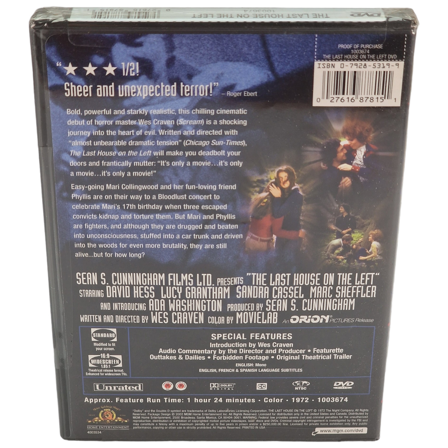 La Dernière Maison sur la gauche DVD  VO/ STFR  ___ US Import  Région 1 __1999 Neuf