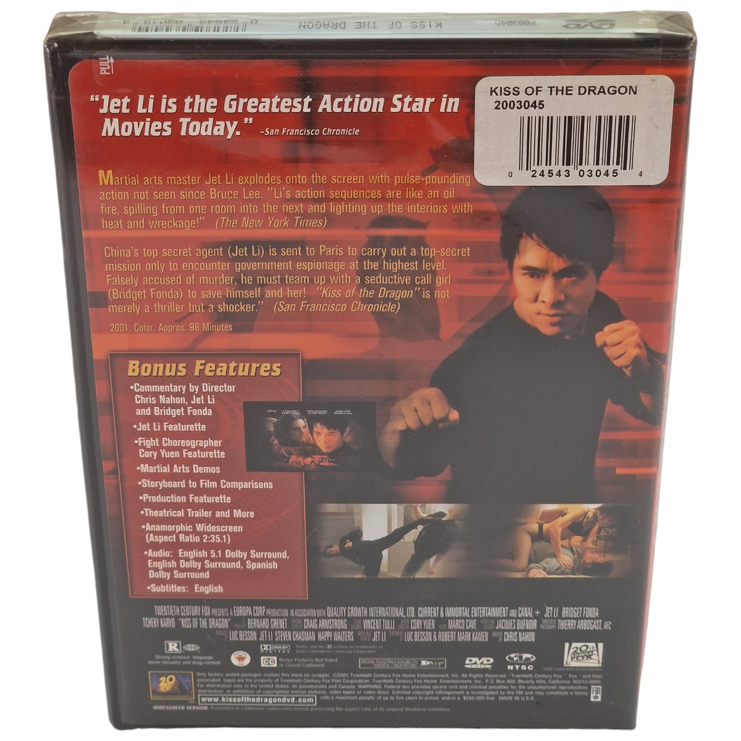 Le Baiser mortel du dragon  DVD  US Import  VO ___Région 1 __   2002 Neuf