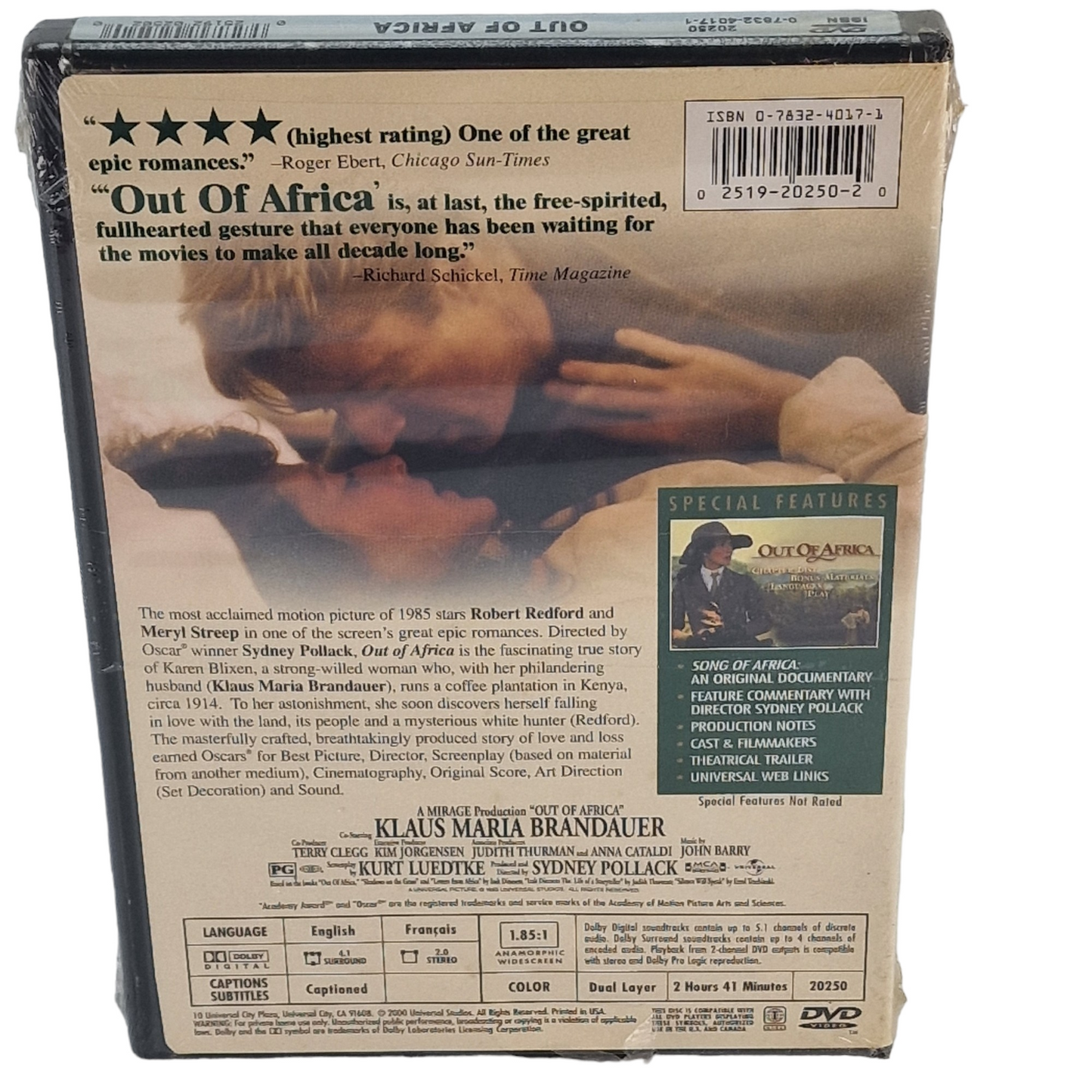 Out of Africa DVD  US Import  VF ___Région 1 __   2011 Neuf