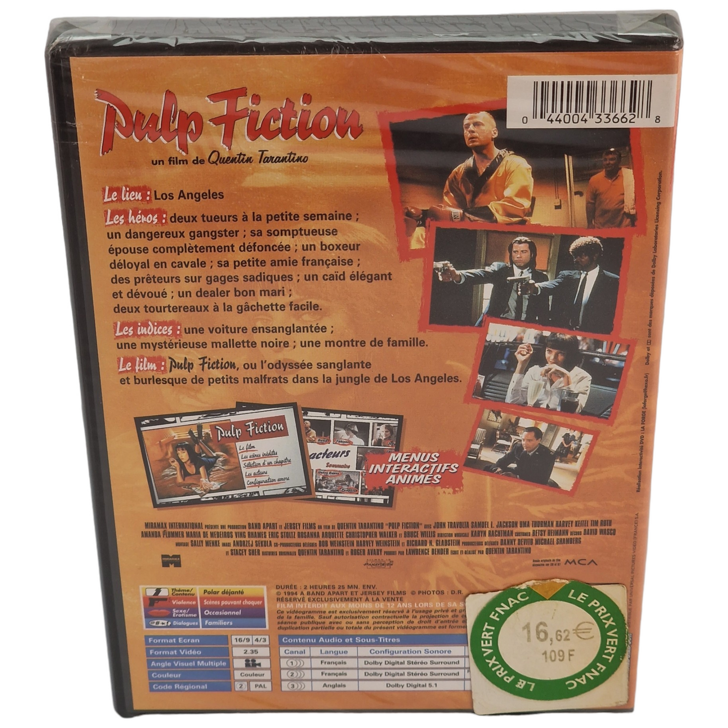 Pulp Fiction DVD  France Region B