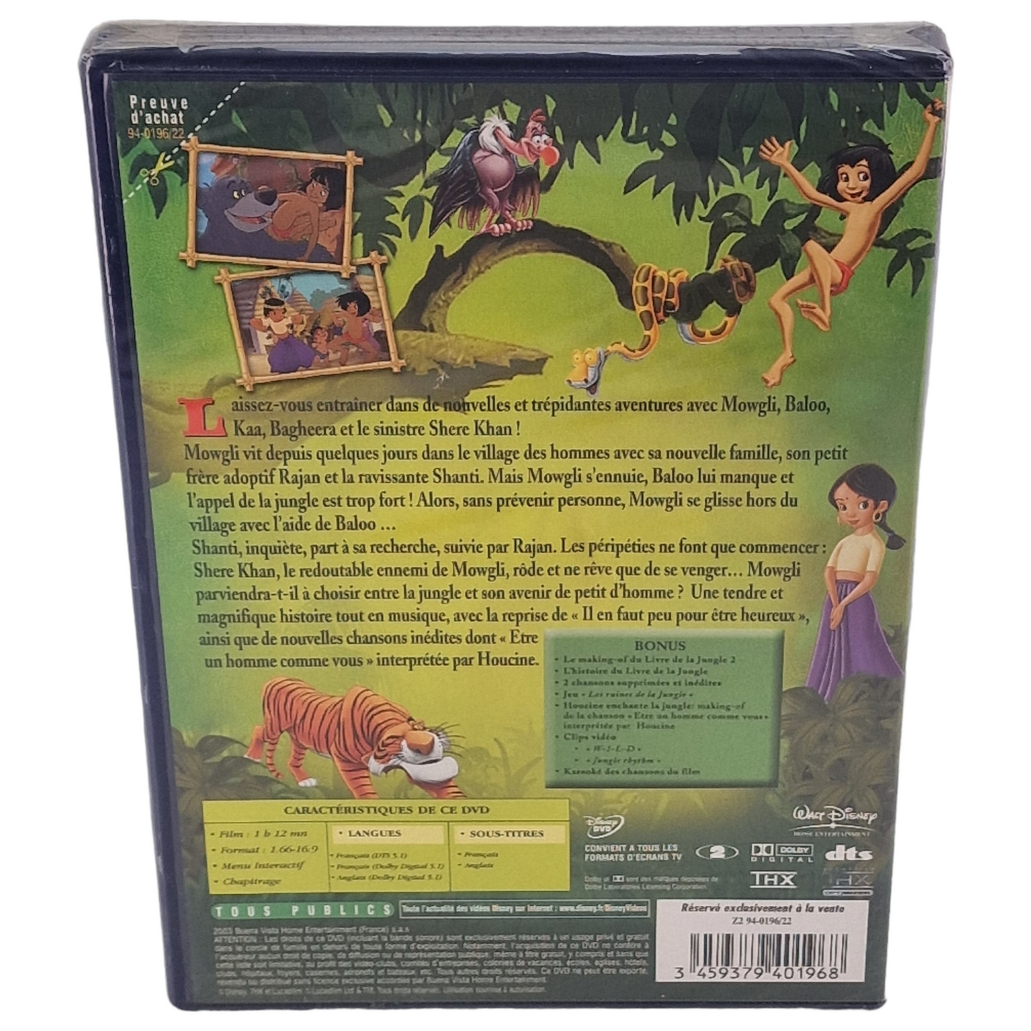 Le Livre de la jungle 2  DVD france  Region 2    Neuf