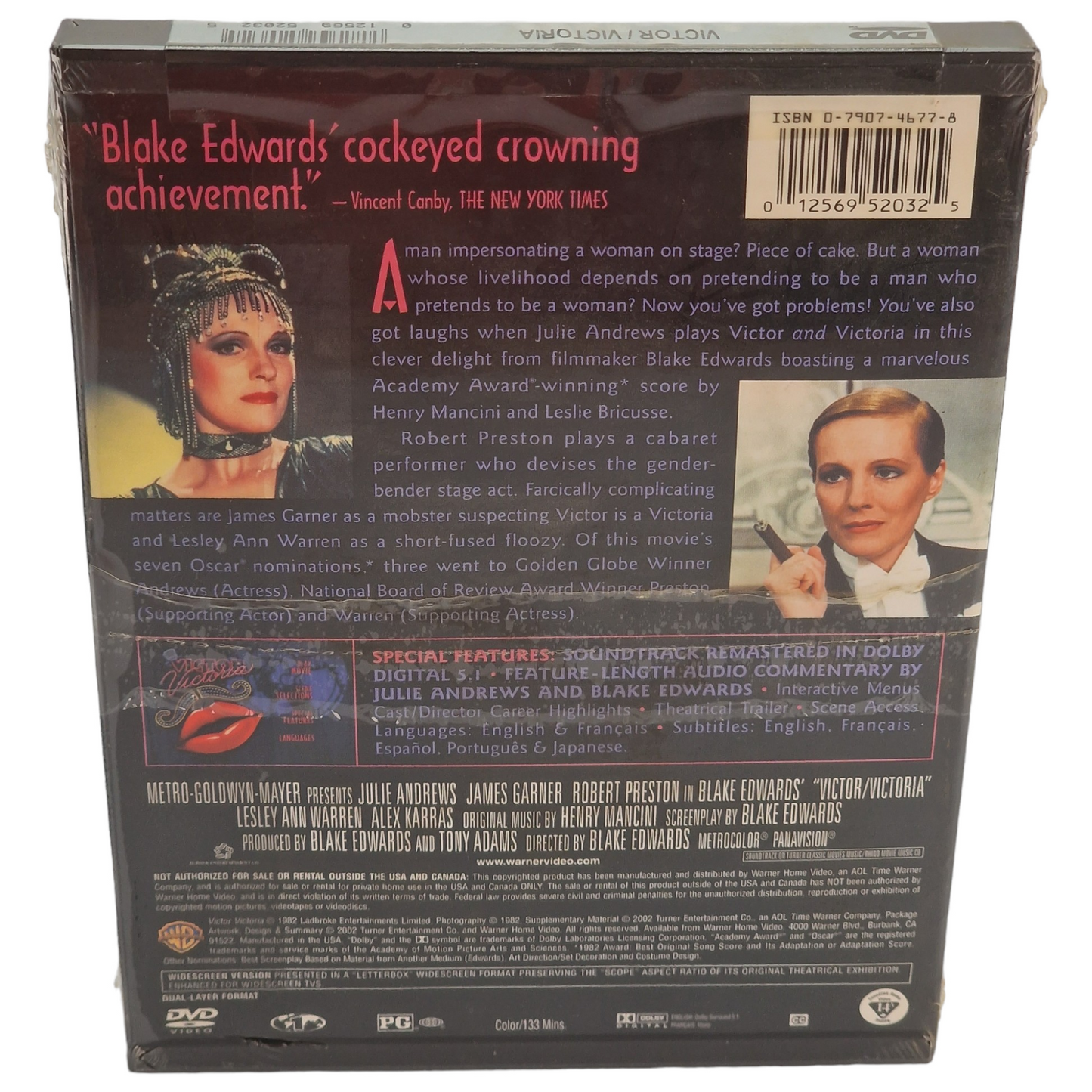 Victor/Victoria  DVD Étui à clapet US Import VF ___Région 1  __   2004  Neuf