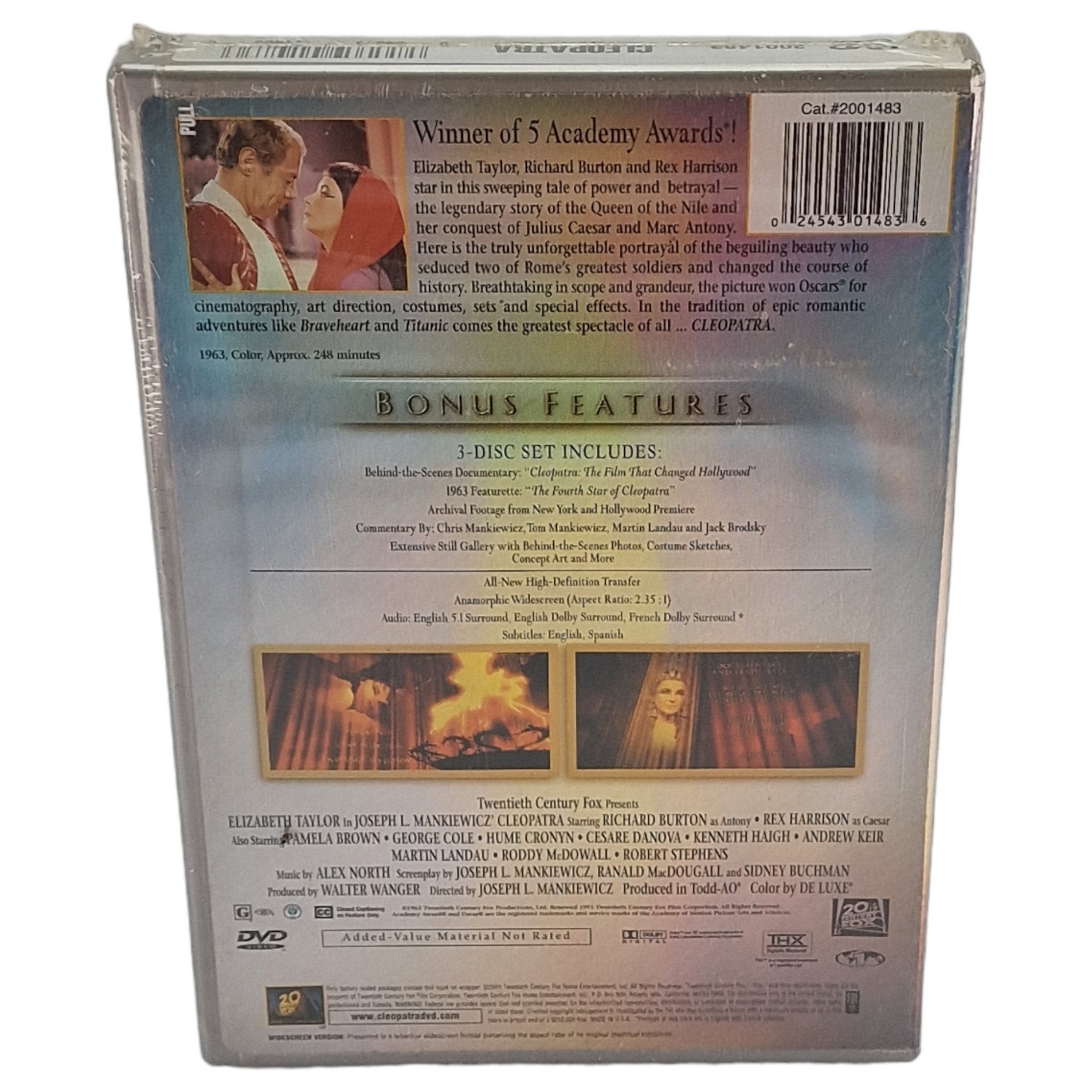 Cleopatra  DVD Five Star Collection Elizabeth Taylor US Import  VF Region A  2001 Neuf