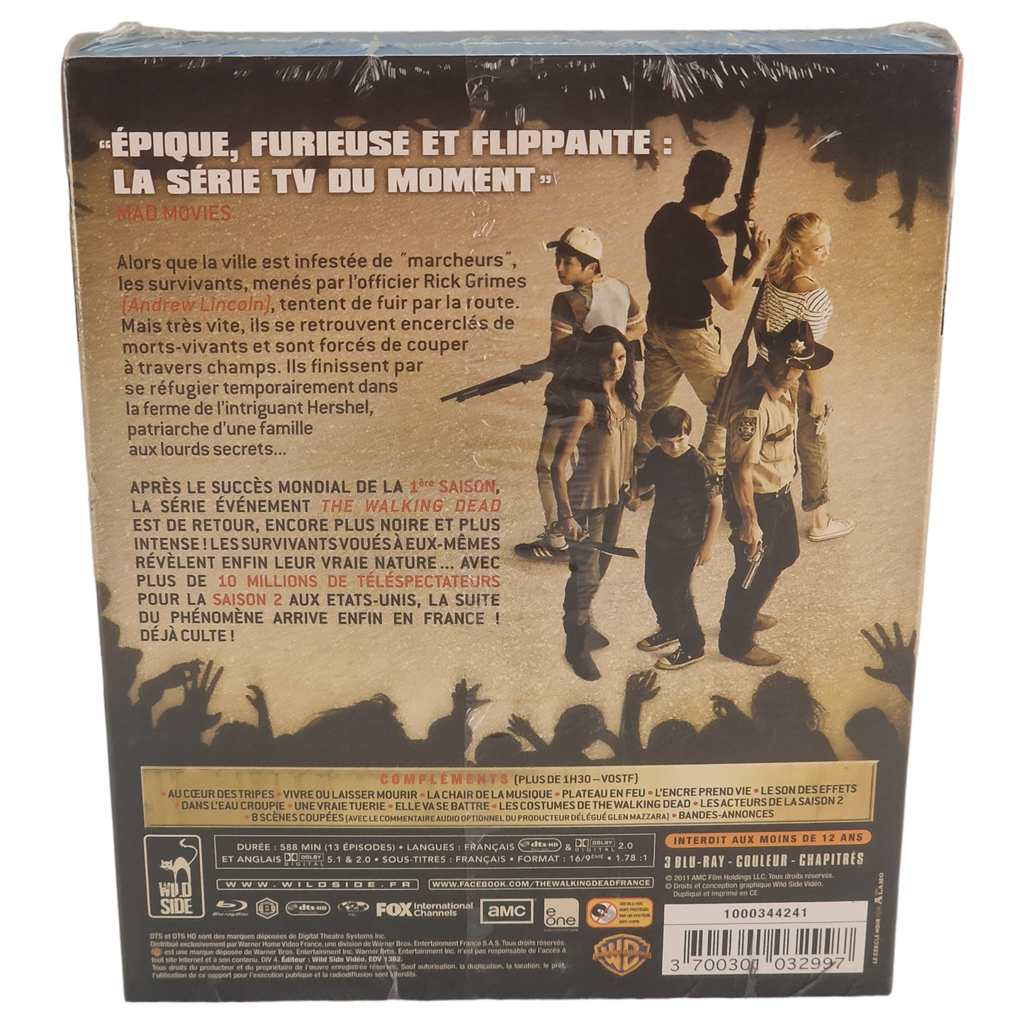 The Walking Dead :saison 2 complète Blu-ray France Region Free  2012