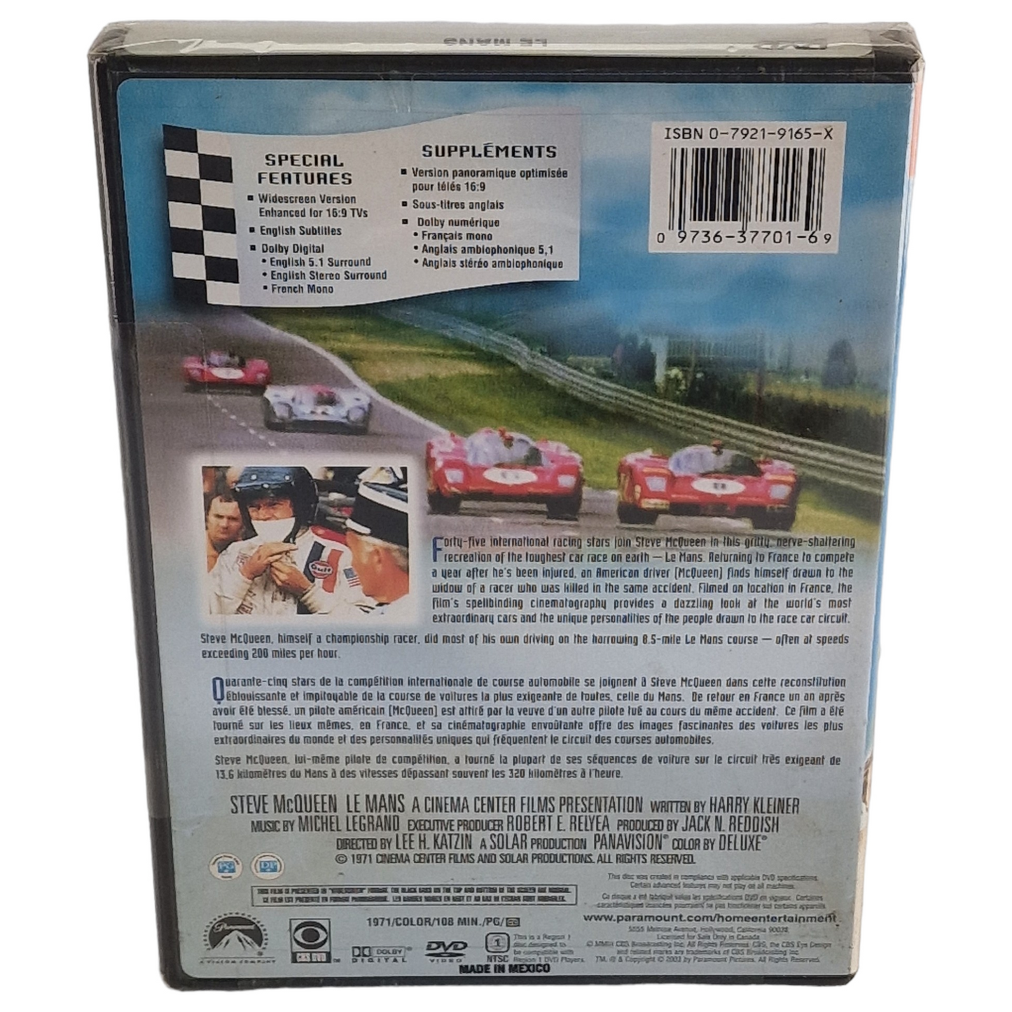 Le Mans DVD  Steve McQueen 1971 US Import 2004 VF ___Région 1 __   2005 Neuf