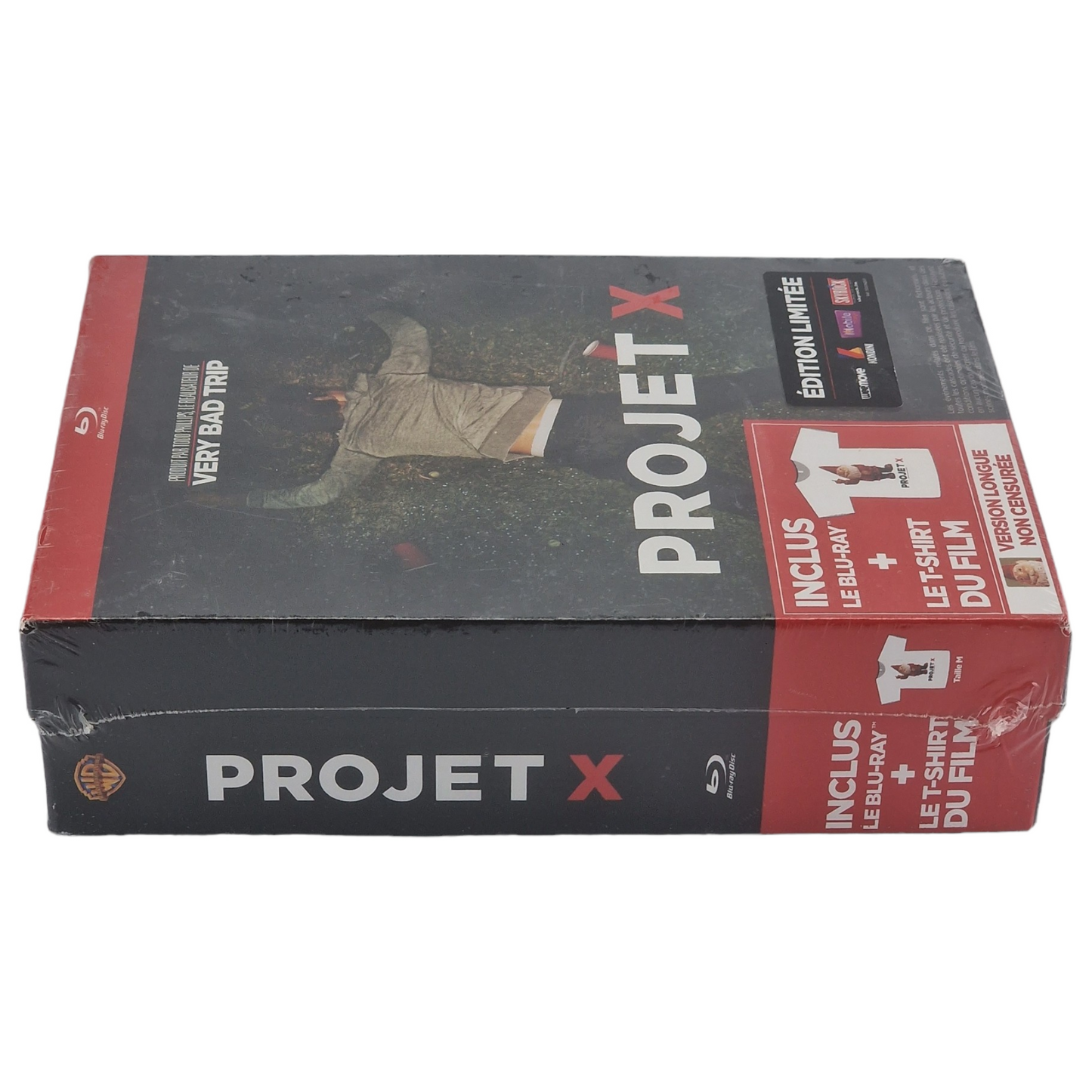 Projet X Coffret Blu-Ray + T-Shirt édition limitée VF Region B 2013 Neuf