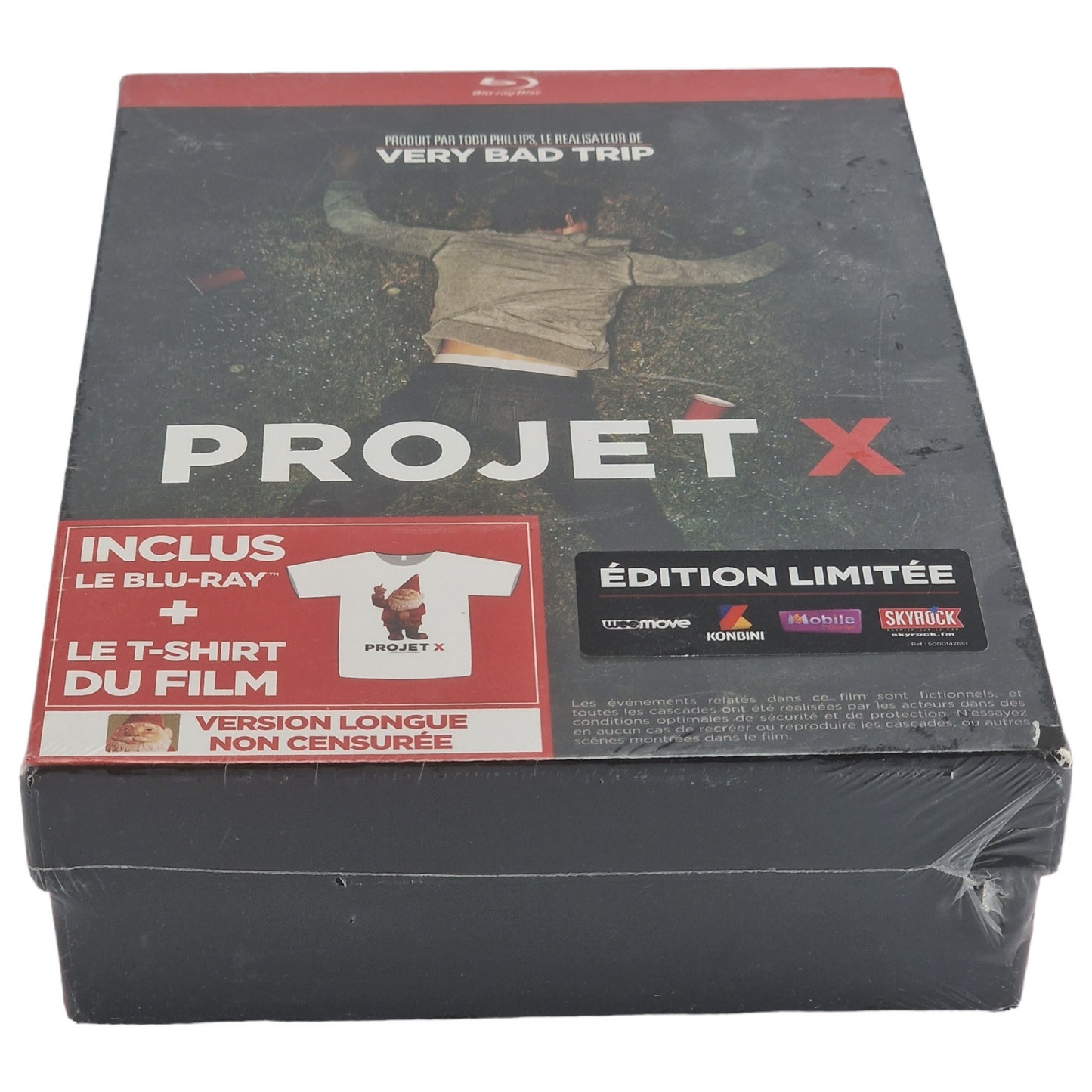 Projet X Coffret Blu-Ray + T-Shirt édition limitée VF Region B 2013 Neuf