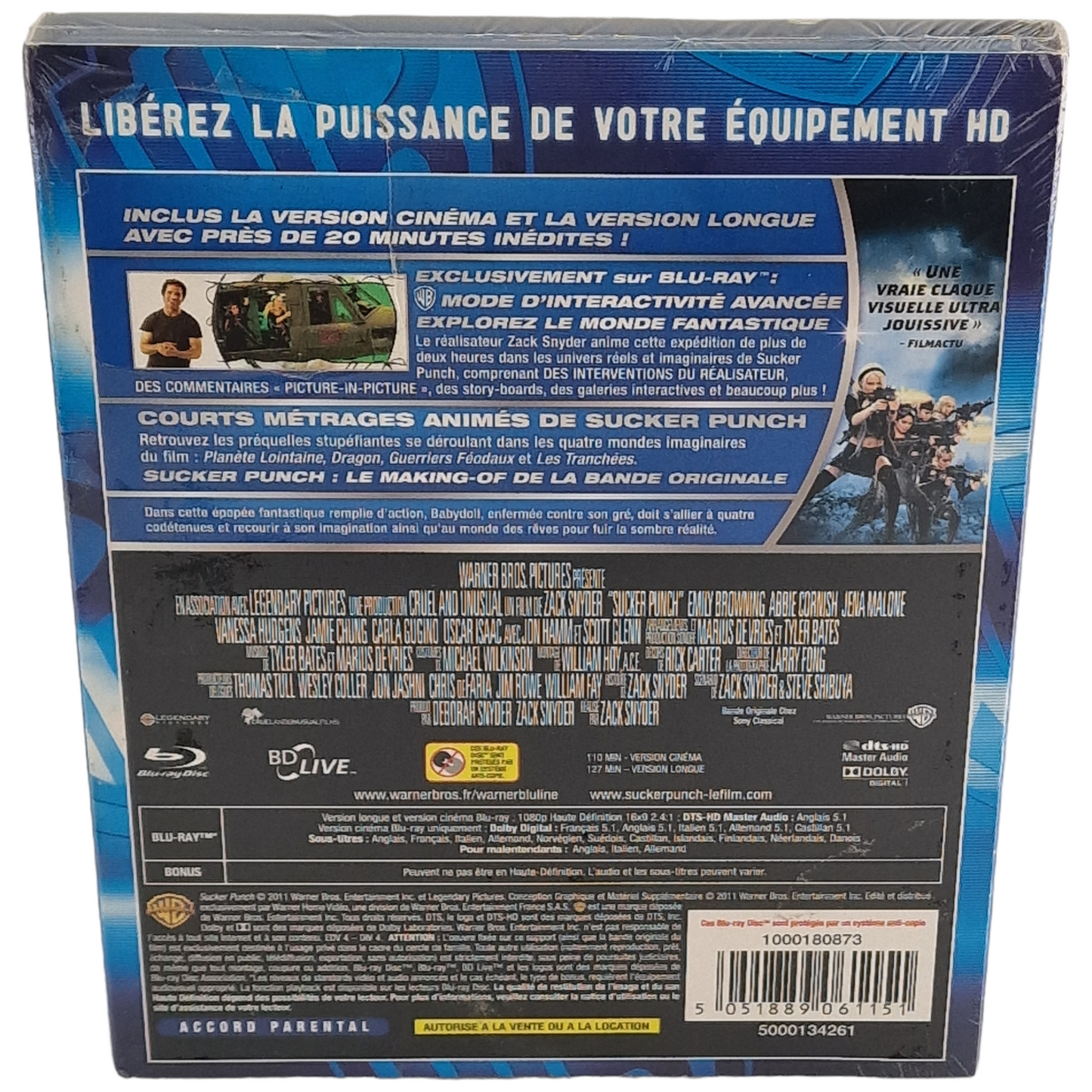 Sucker Punch Blu-ray 1 film, 2   coupes Version Longue  2011 Region B Neuf