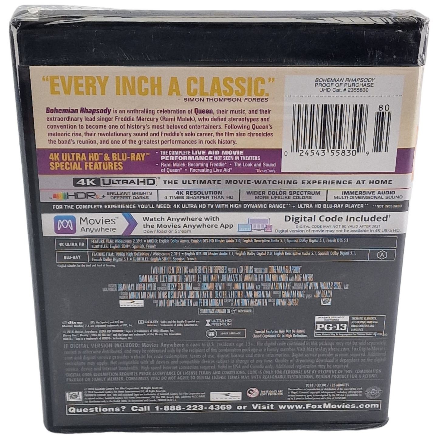 Bohemian Rhapsody 4K Ultra HD  VF UK Import Sans région Free